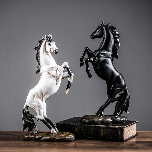 Majestic Stallion Sculpture Set (Rearing Horse)