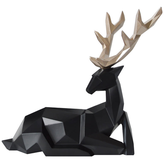 Sculpted Modern Deer Resin Decoration