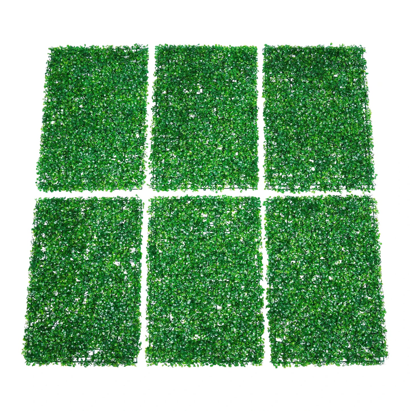 12-Pack Artificial Boxwood Topiary Hedge Panels, Faux Grass Wall Mat