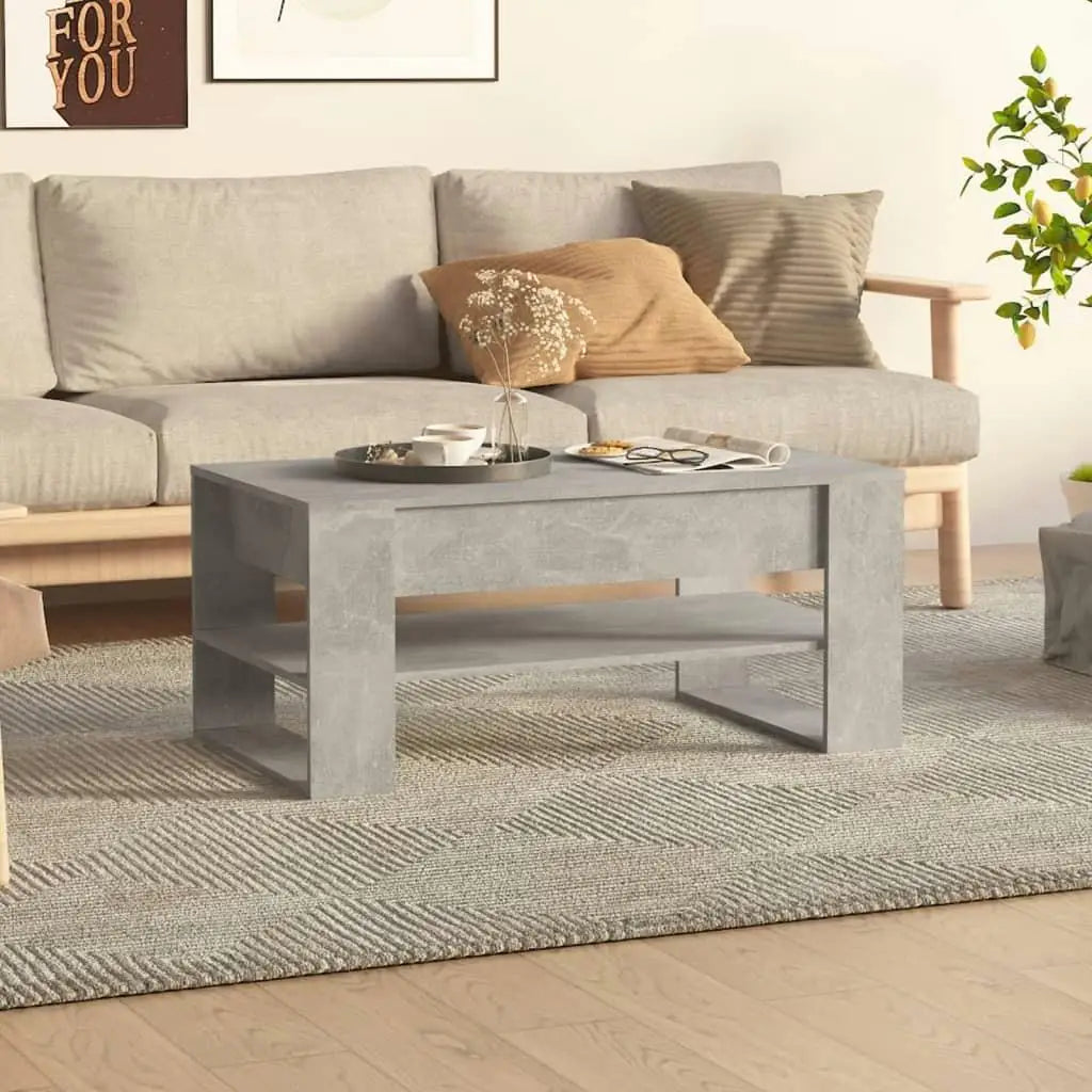 Modern Gray Concrete Coffee Table