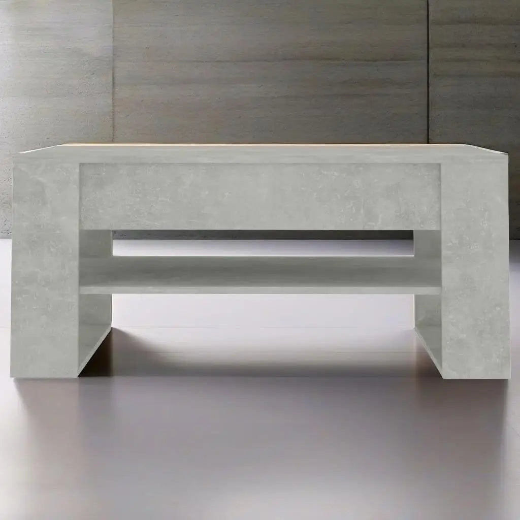 Modern Gray Concrete Coffee Table