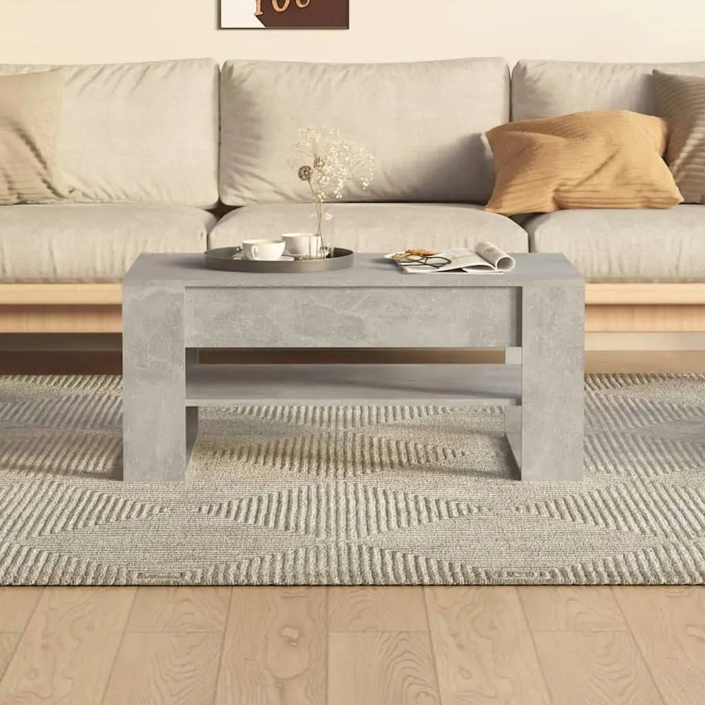 Modern Gray Concrete Coffee Table