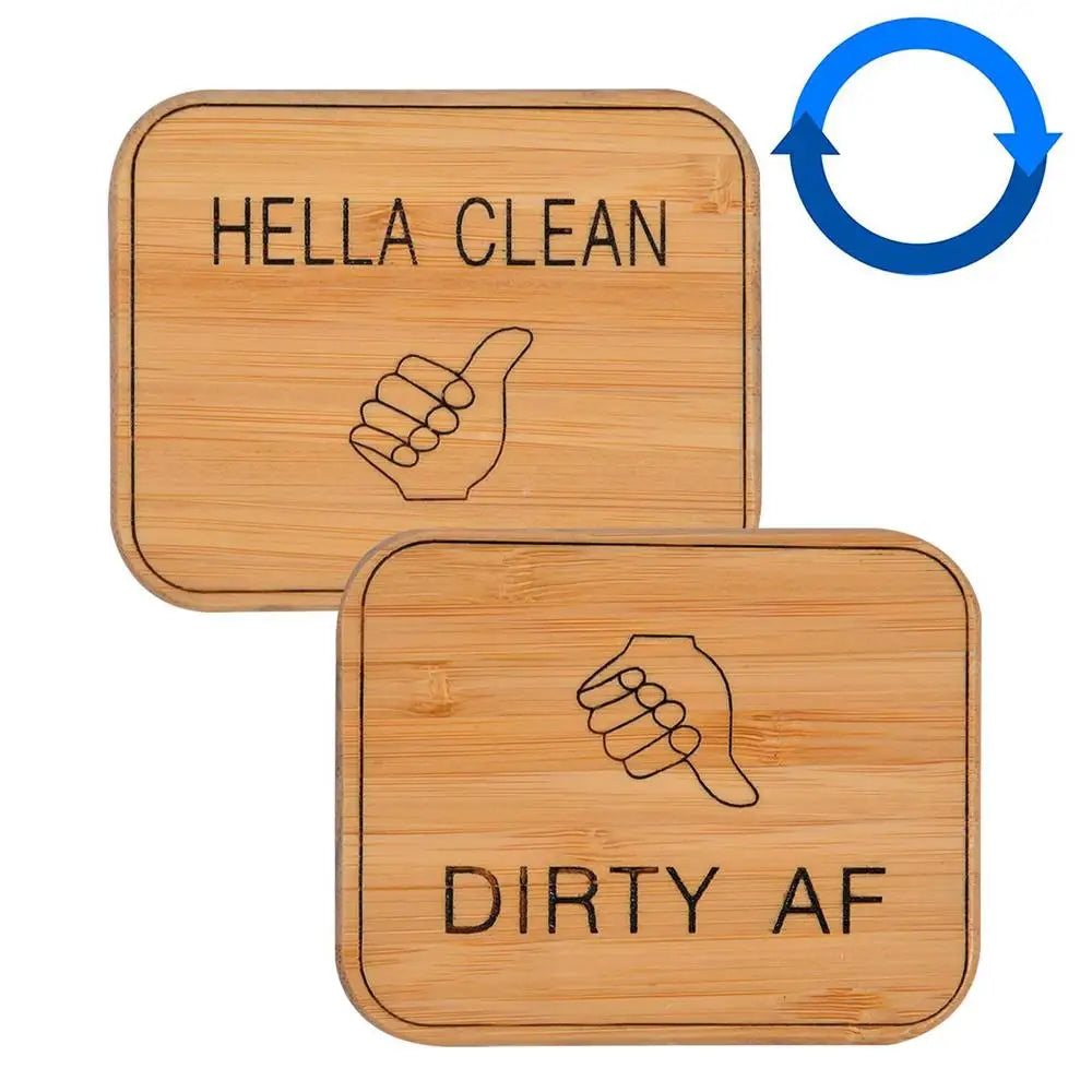 Dishwasher Sign Bamboo Magnet