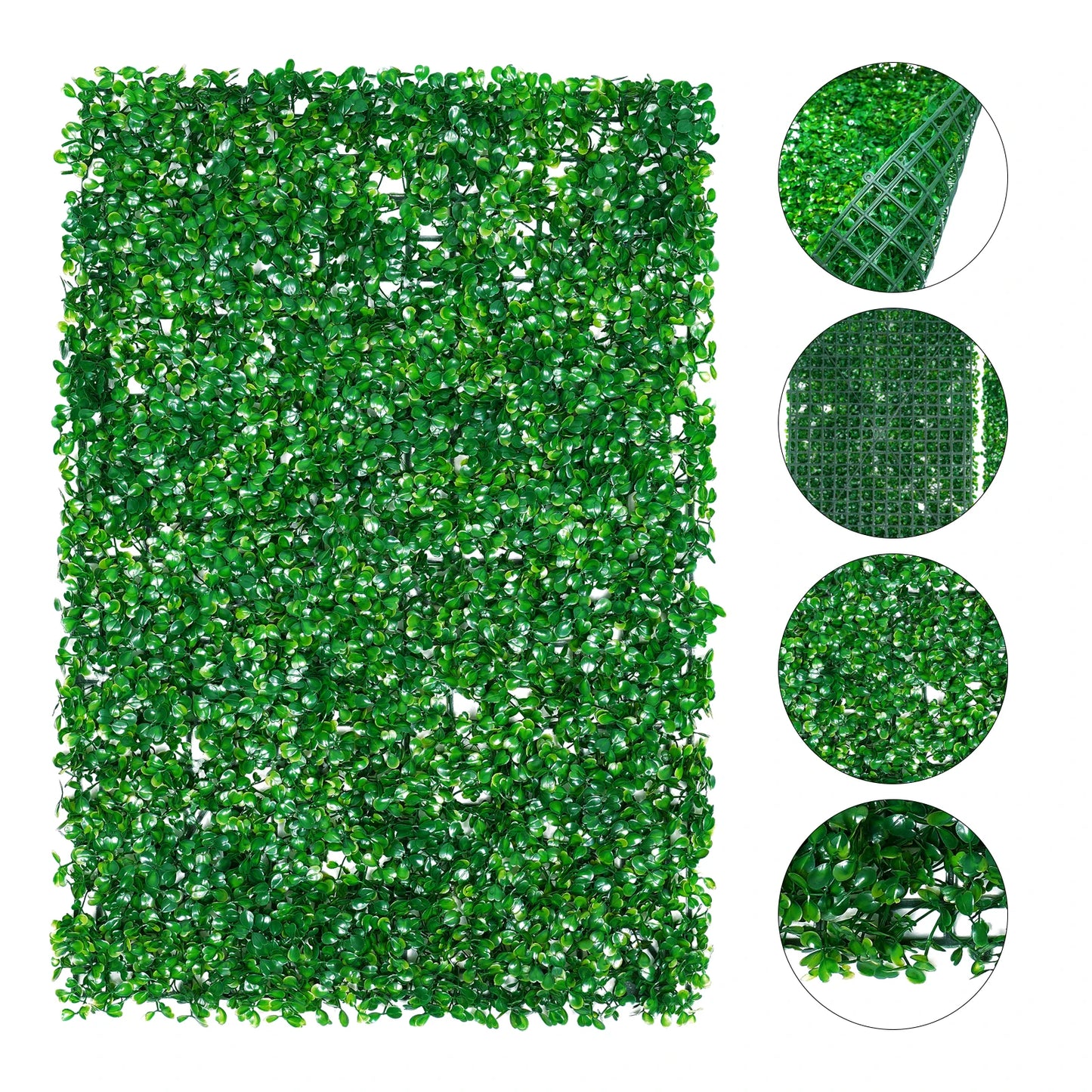 12-Pack Artificial Boxwood Topiary Hedge Panels, Faux Grass Wall Mat